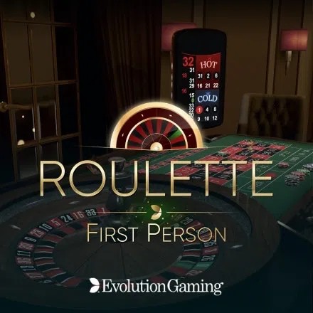 Official Table Games logo: First Person Roulette by Evolution at Spin247 Casino